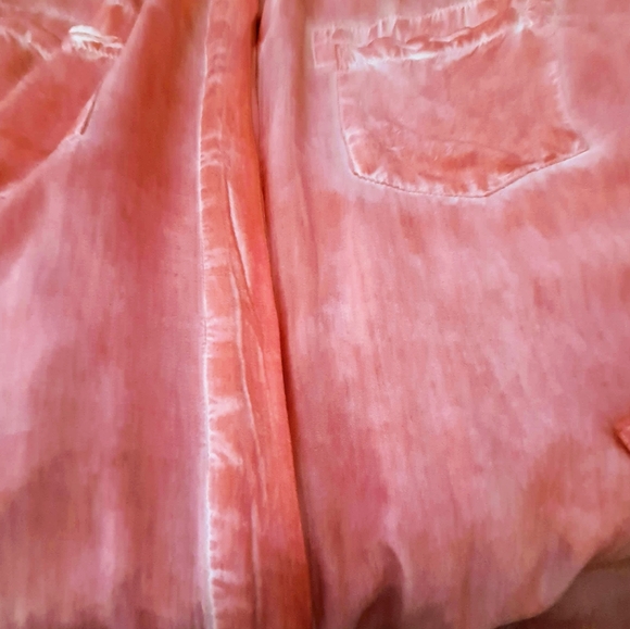 Aratte Silent Journey Embroidered Floral Long Sleeve Slip Back Button Up Med - Picture 7 of 13